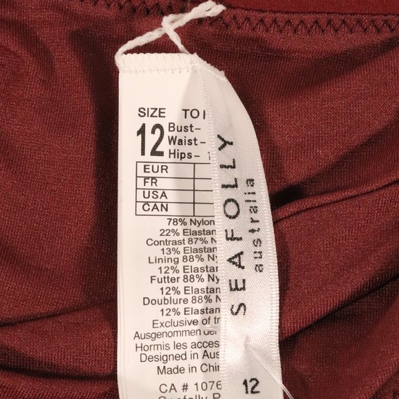 NWT Seafolly Cut Copy Split Side Brazilian in Tangelo - Picture 14 of 16